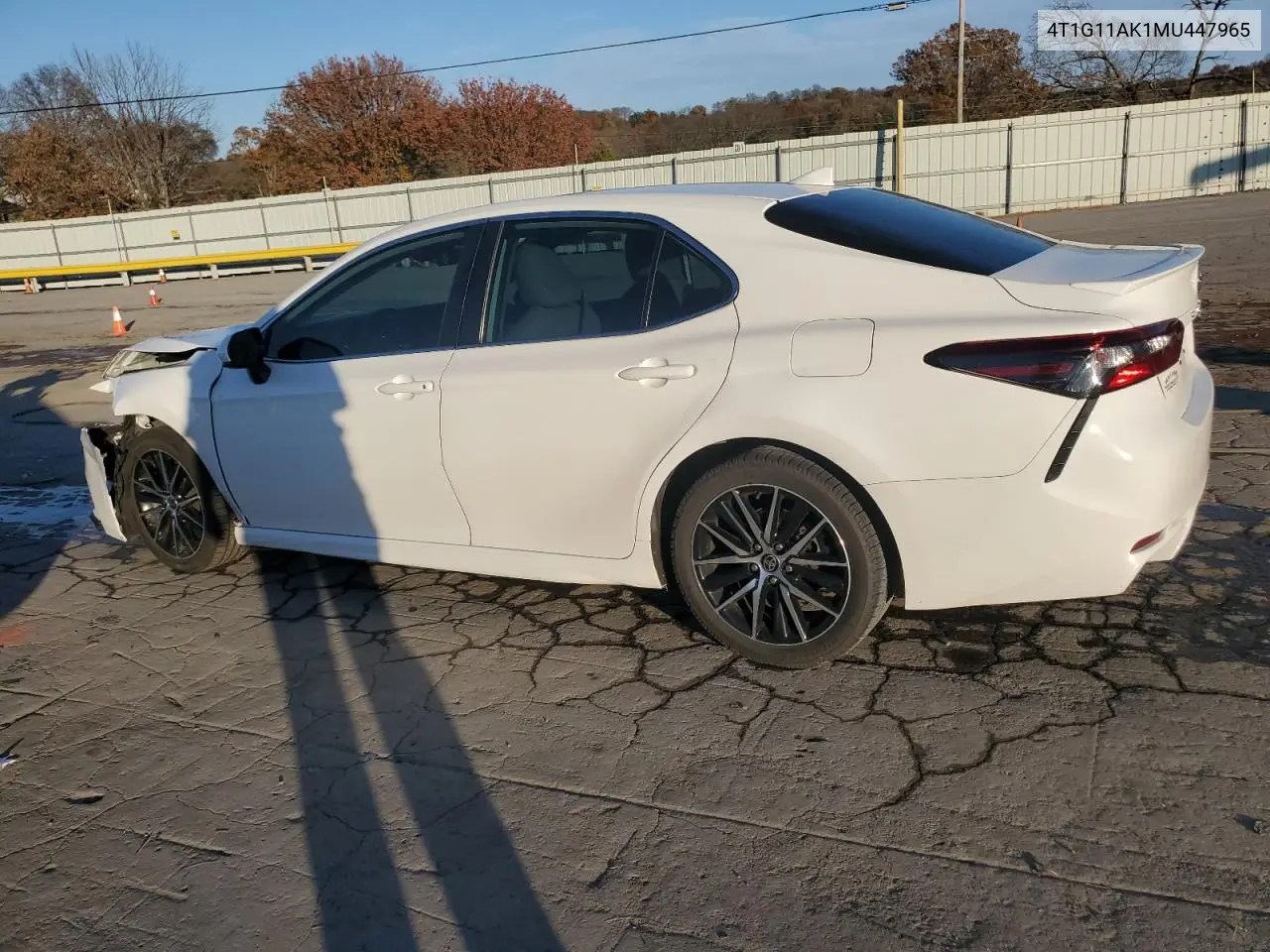 4T1G11AK1MU447965 2021 Toyota Camry Se