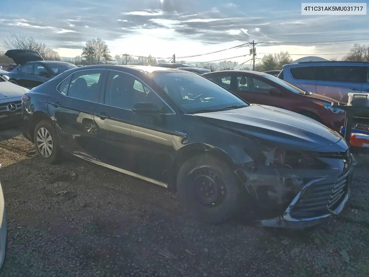 4T1C31AK5MU031717 2021 Toyota Camry Le