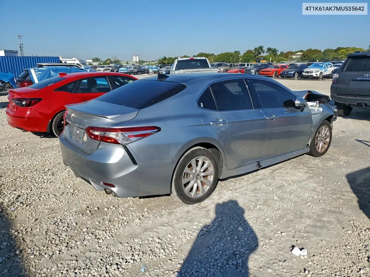 4T1K61AK7MU535642 2021 Toyota Camry Xse