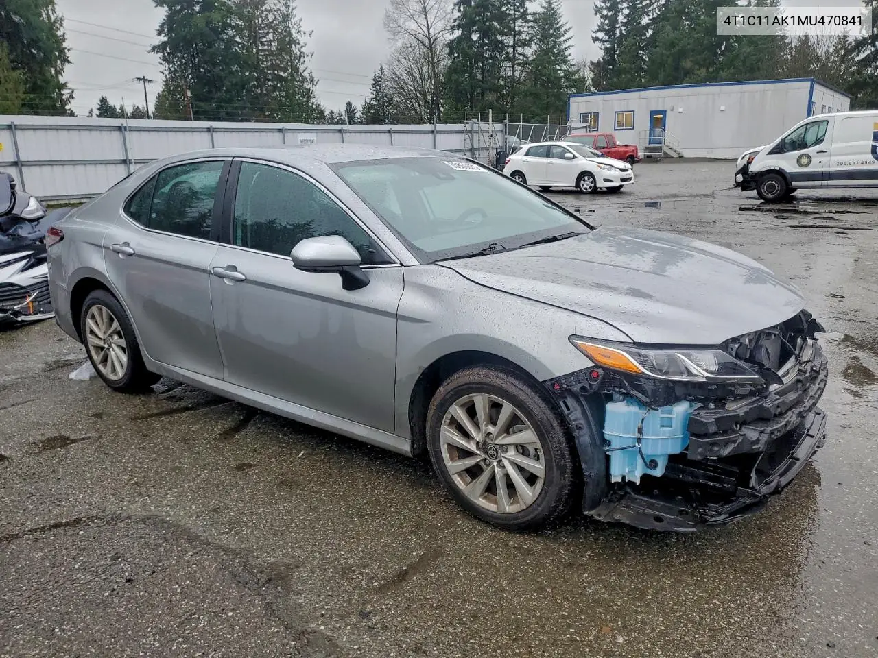 4T1C11AK1MU470841 2021 Toyota Camry Le