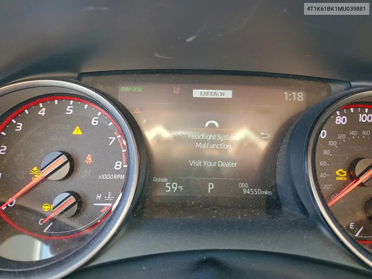 4T1K61BK1MU039881 2021 Toyota Camry Xse