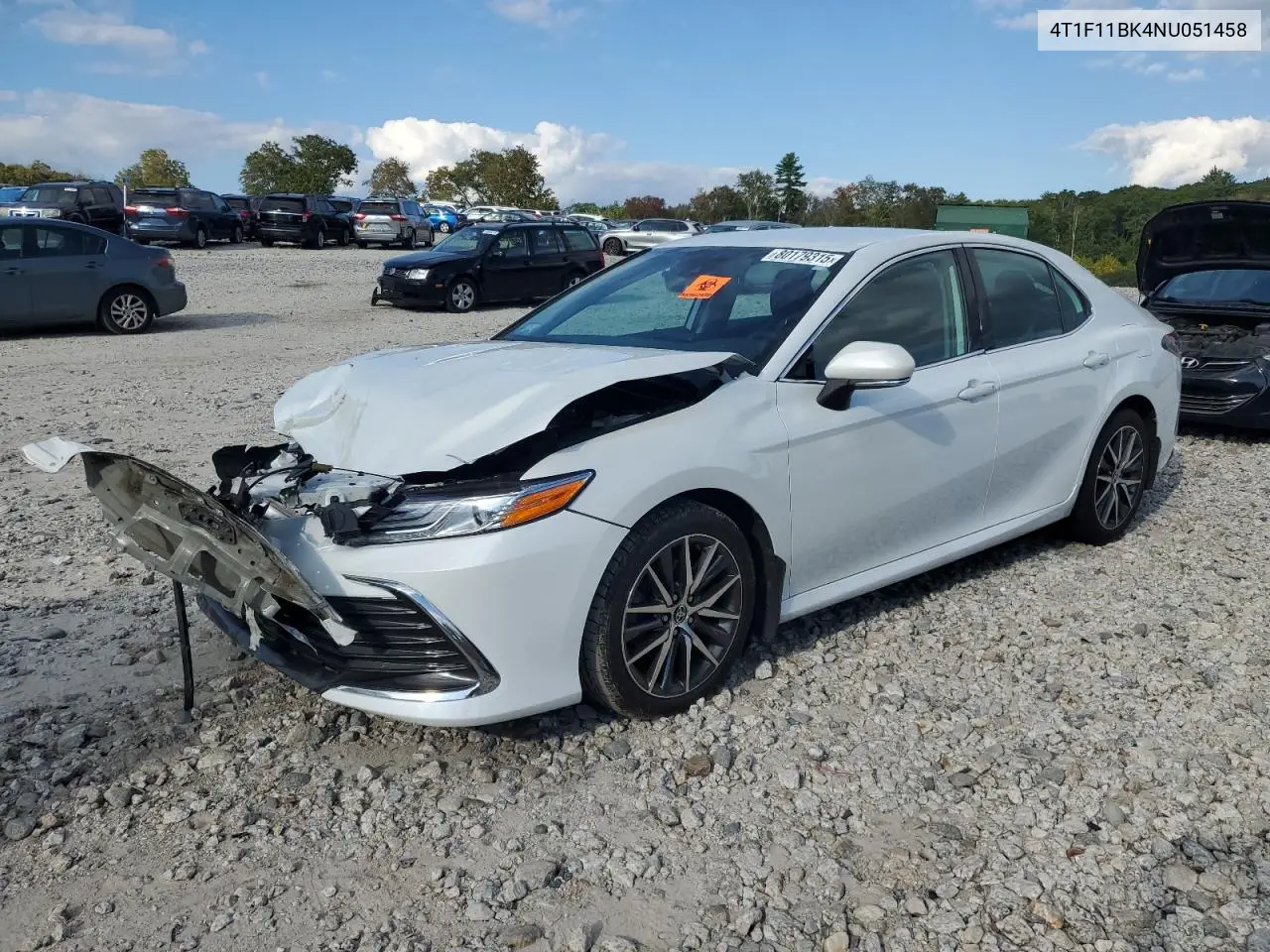 4T1F11BK4NU051458 2022 Toyota Camry Xle