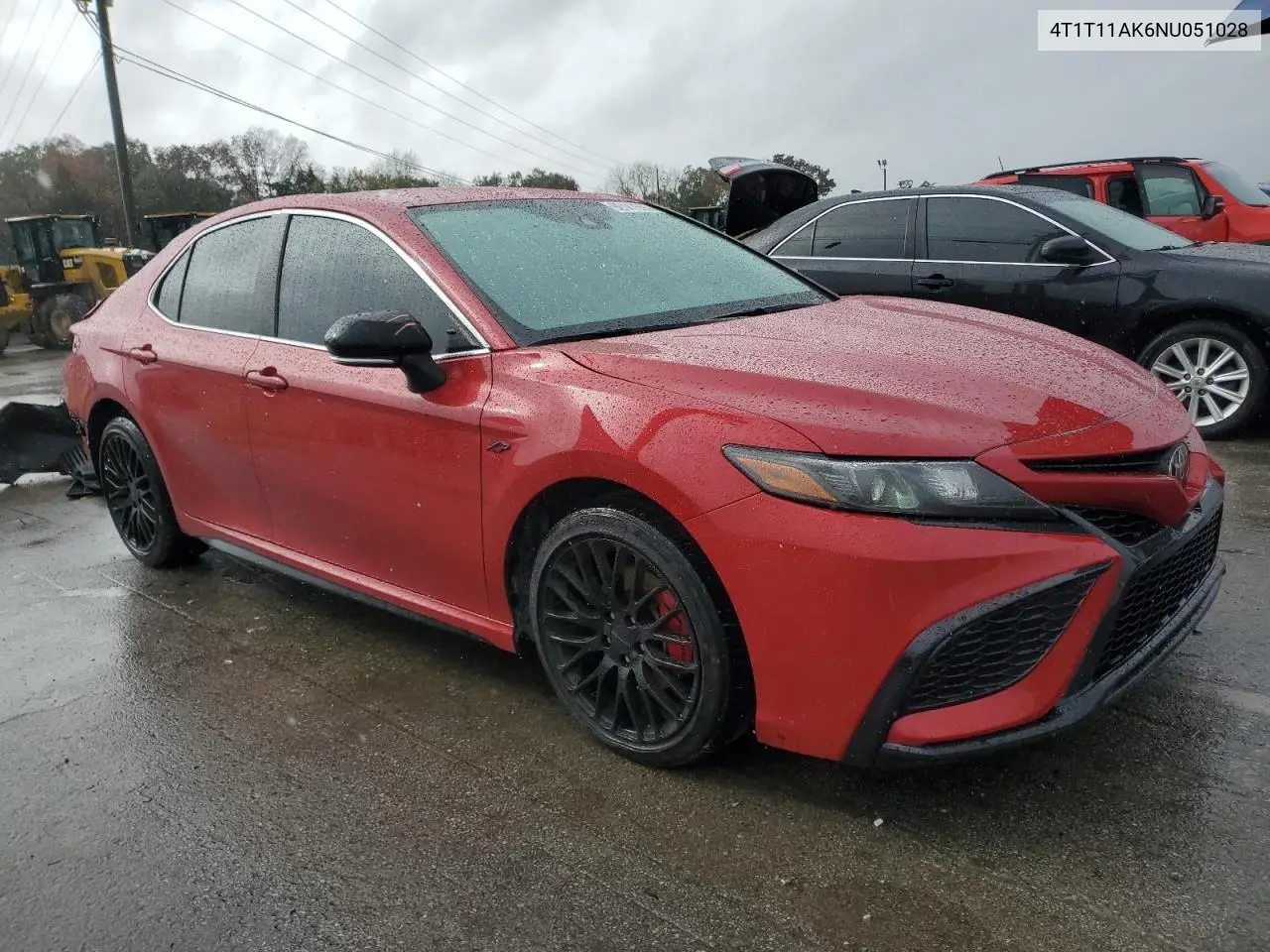4T1T11AK6NU051028 2022 Toyota Camry Se