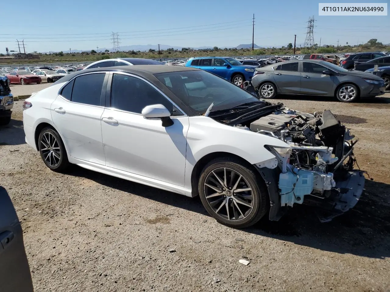4T1G11AK2NU634990 2022 Toyota Camry Se