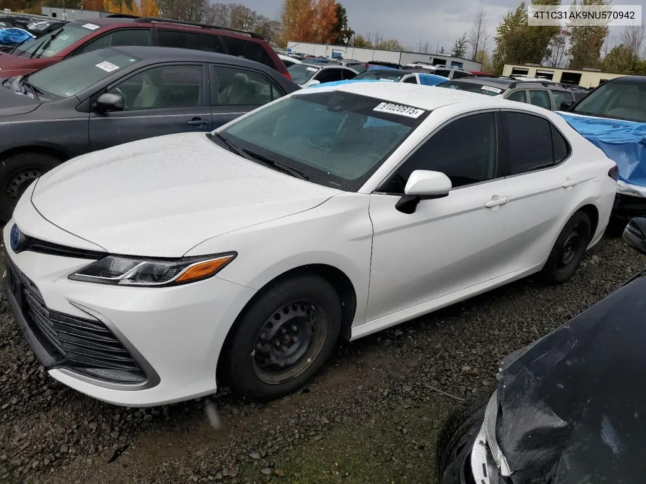 4T1C31AK9NU570942 2022 Toyota Camry Le