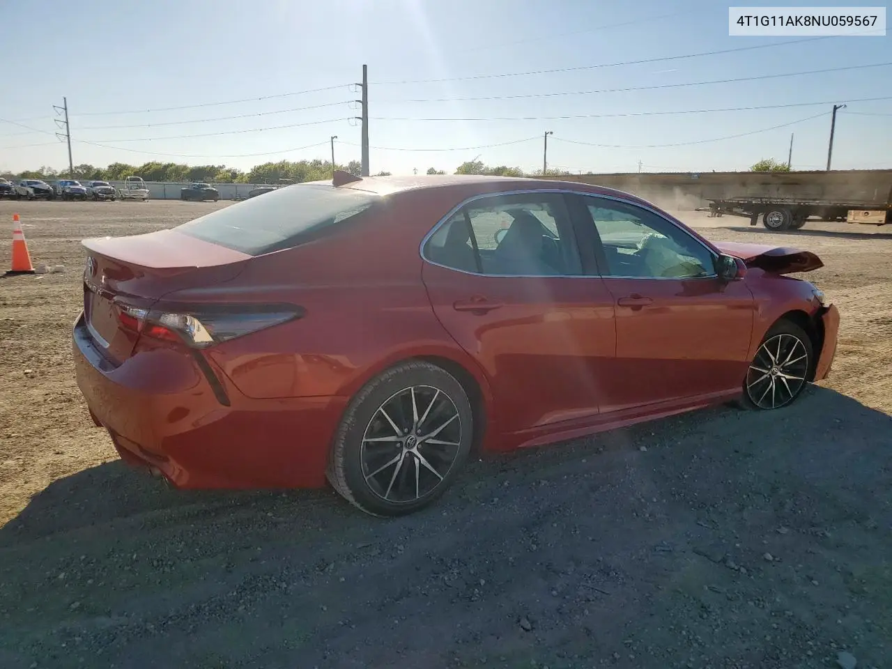4T1G11AK8NU059567 2022 Toyota Camry Se