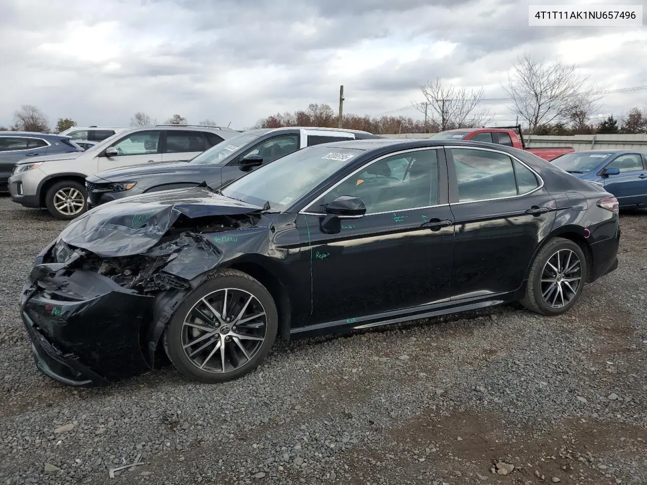 4T1T11AK1NU657496 2022 Toyota Camry Se