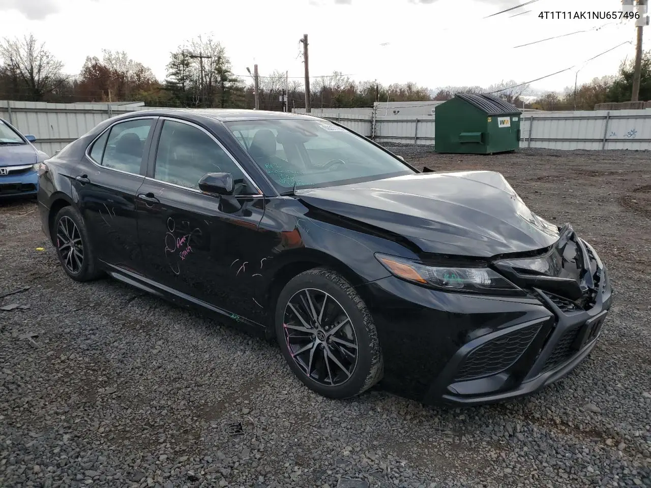 4T1T11AK1NU657496 2022 Toyota Camry Se