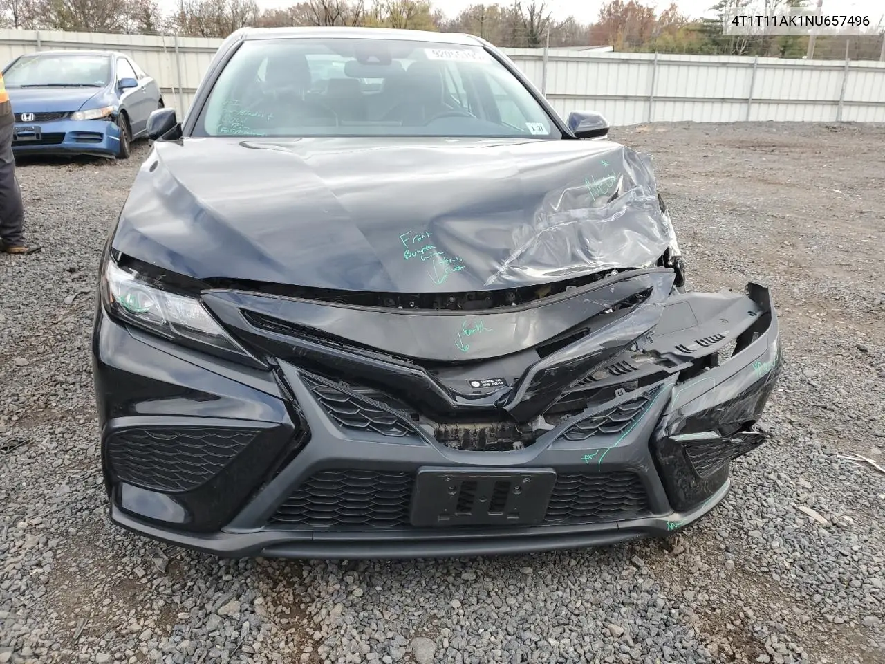 4T1T11AK1NU657496 2022 Toyota Camry Se
