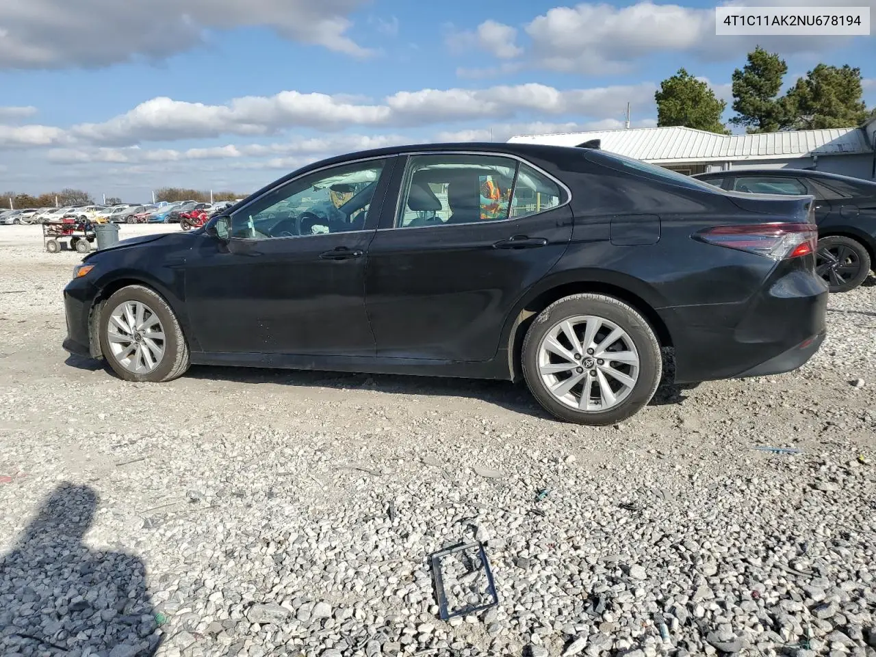 4T1C11AK2NU678194 2022 Toyota Camry Le