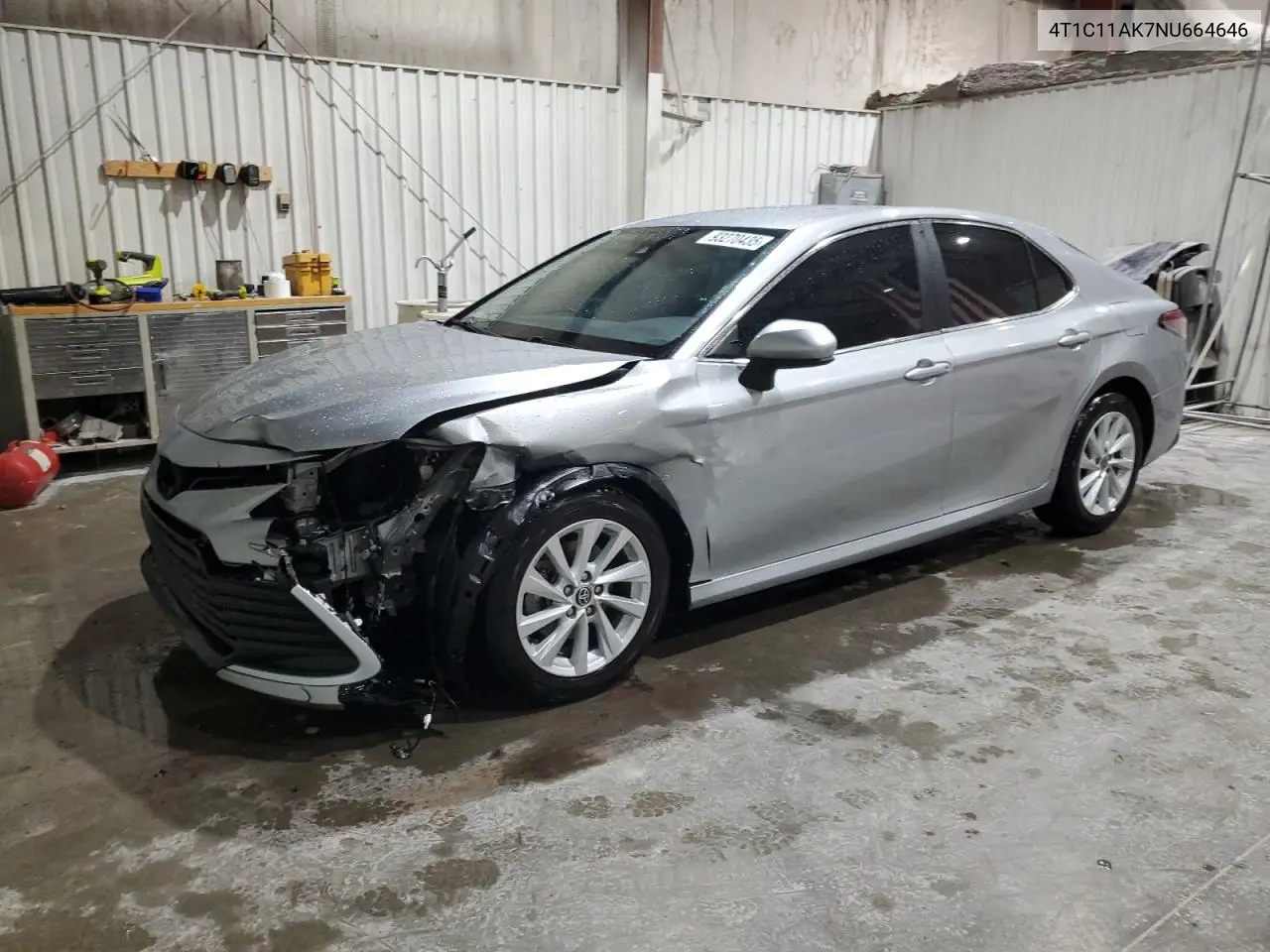 4T1C11AK7NU664646 2022 Toyota Camry Le