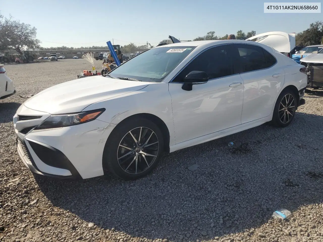 4T1G11AK2NU658660 2022 Toyota Camry Se