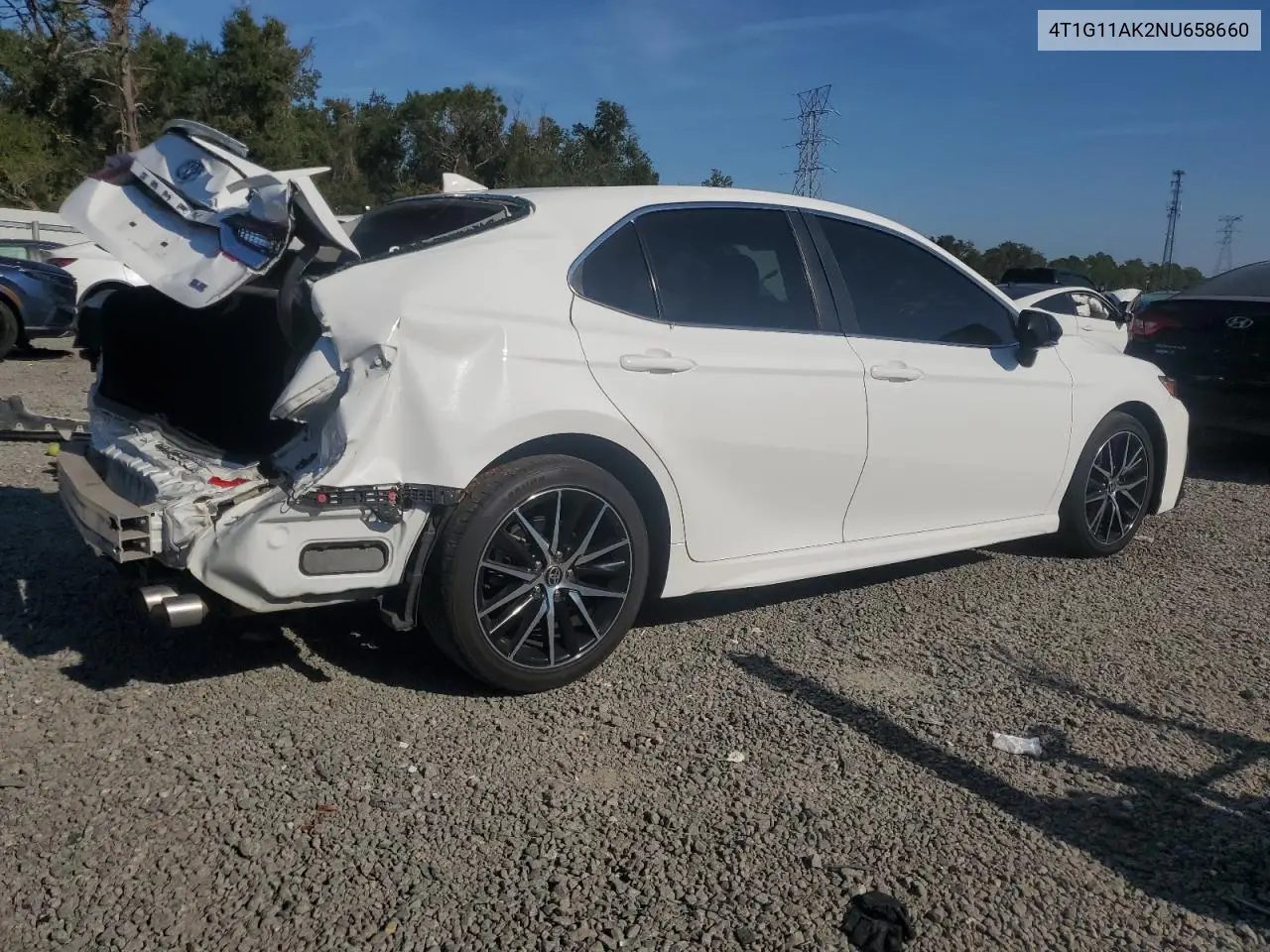 4T1G11AK2NU658660 2022 Toyota Camry Se