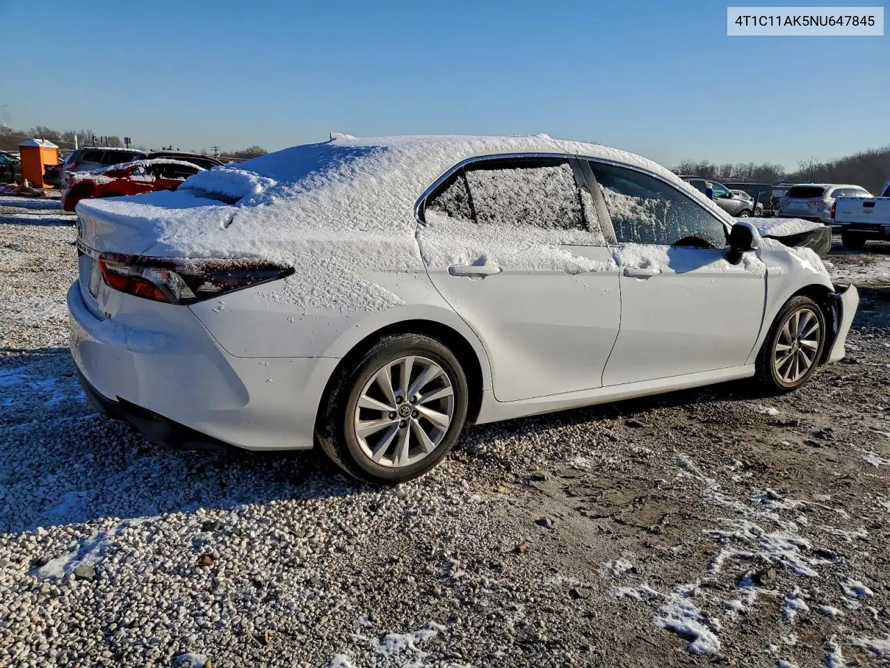 4T1C11AK5NU647845 2022 Toyota Camry Le
