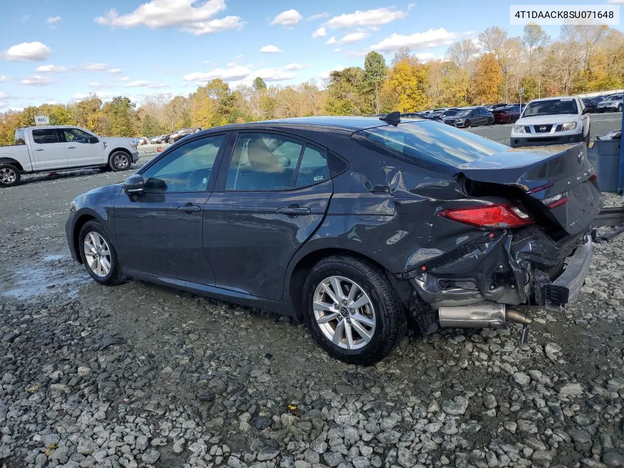 4T1DAACK8SU071648 2025 Toyota Camry Xse