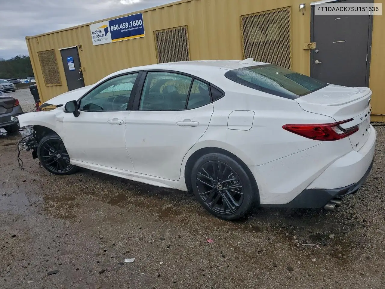 4T1DAACK7SU151636 2025 Toyota Camry Xse