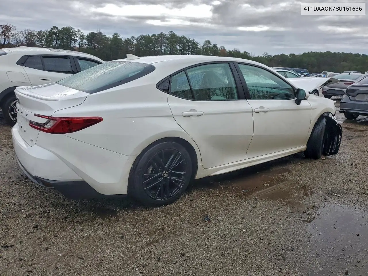 4T1DAACK7SU151636 2025 Toyota Camry Xse