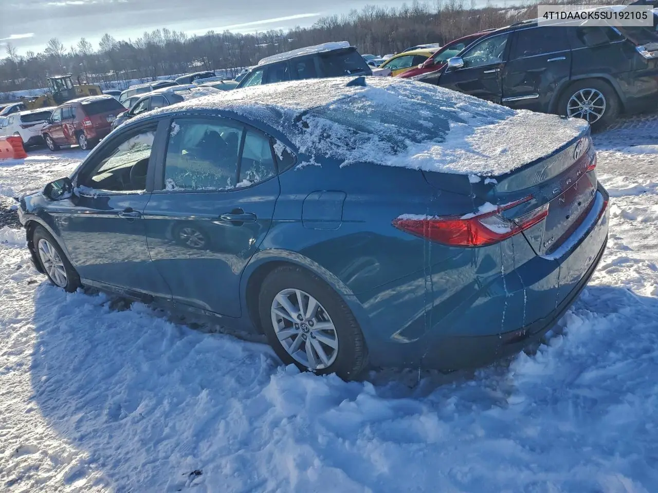 4T1DAACK5SU192105 2025 Toyota Camry Xse