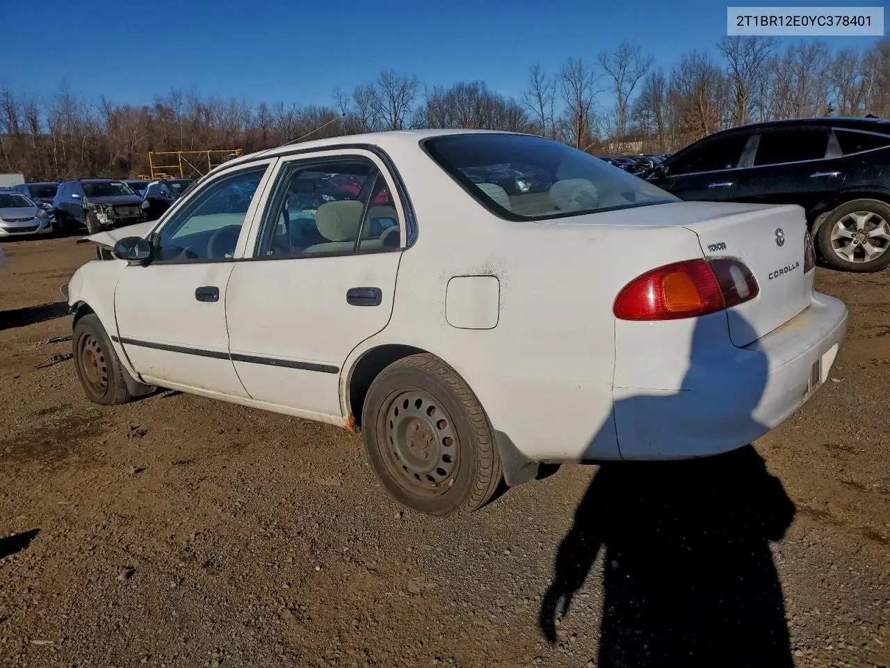 2T1BR12E0YC378401 2000 Toyota Corolla Ve