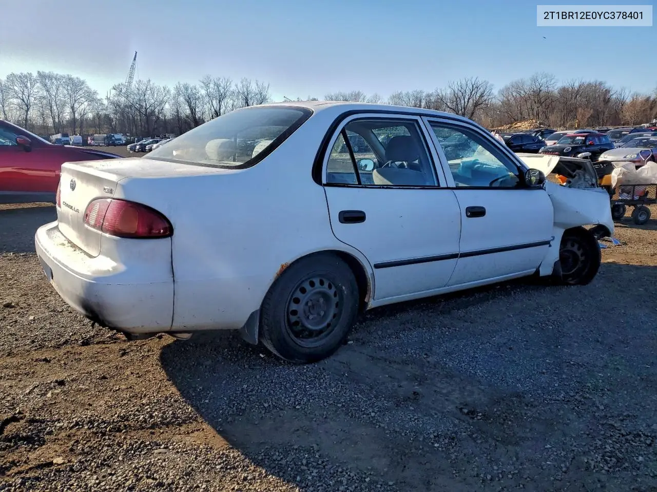 2T1BR12E0YC378401 2000 Toyota Corolla Ve