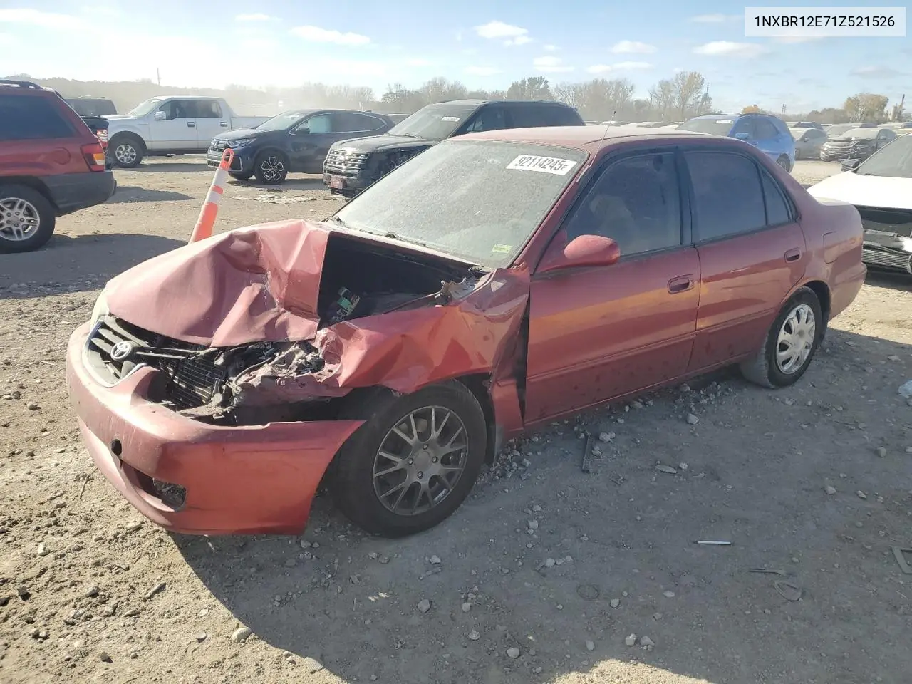 1NXBR12E71Z521526 2001 Toyota Corolla Ce