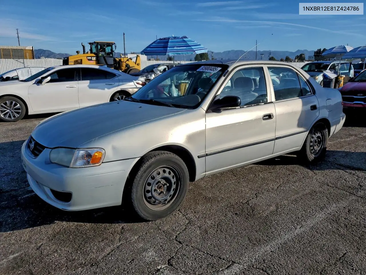 1NXBR12E81Z424786 2001 Toyota Corolla Ce