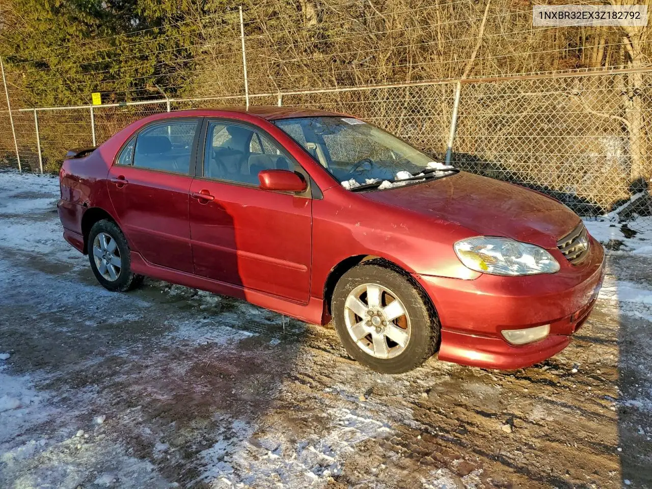 1NXBR32EX3Z182792 2003 Toyota Corolla Ce