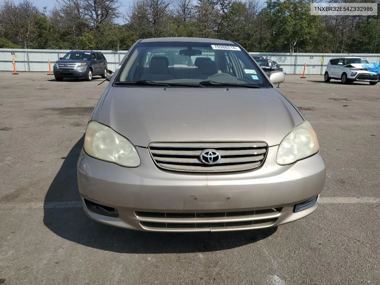 2004 Toyota Corolla Ce VIN: 1NXBR32E54Z332986 Lot: 70988214