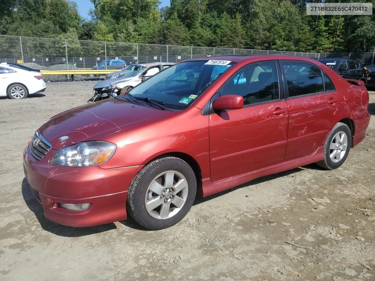 2005 Toyota Corolla Ce VIN: 2T1BR32E65C470412 Lot: 71987614