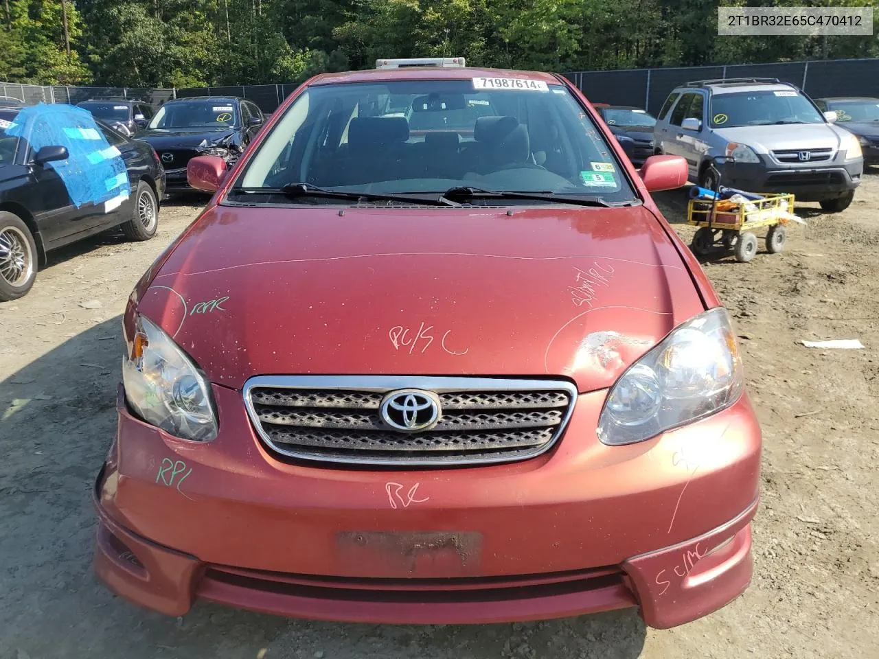 2005 Toyota Corolla Ce VIN: 2T1BR32E65C470412 Lot: 71987614