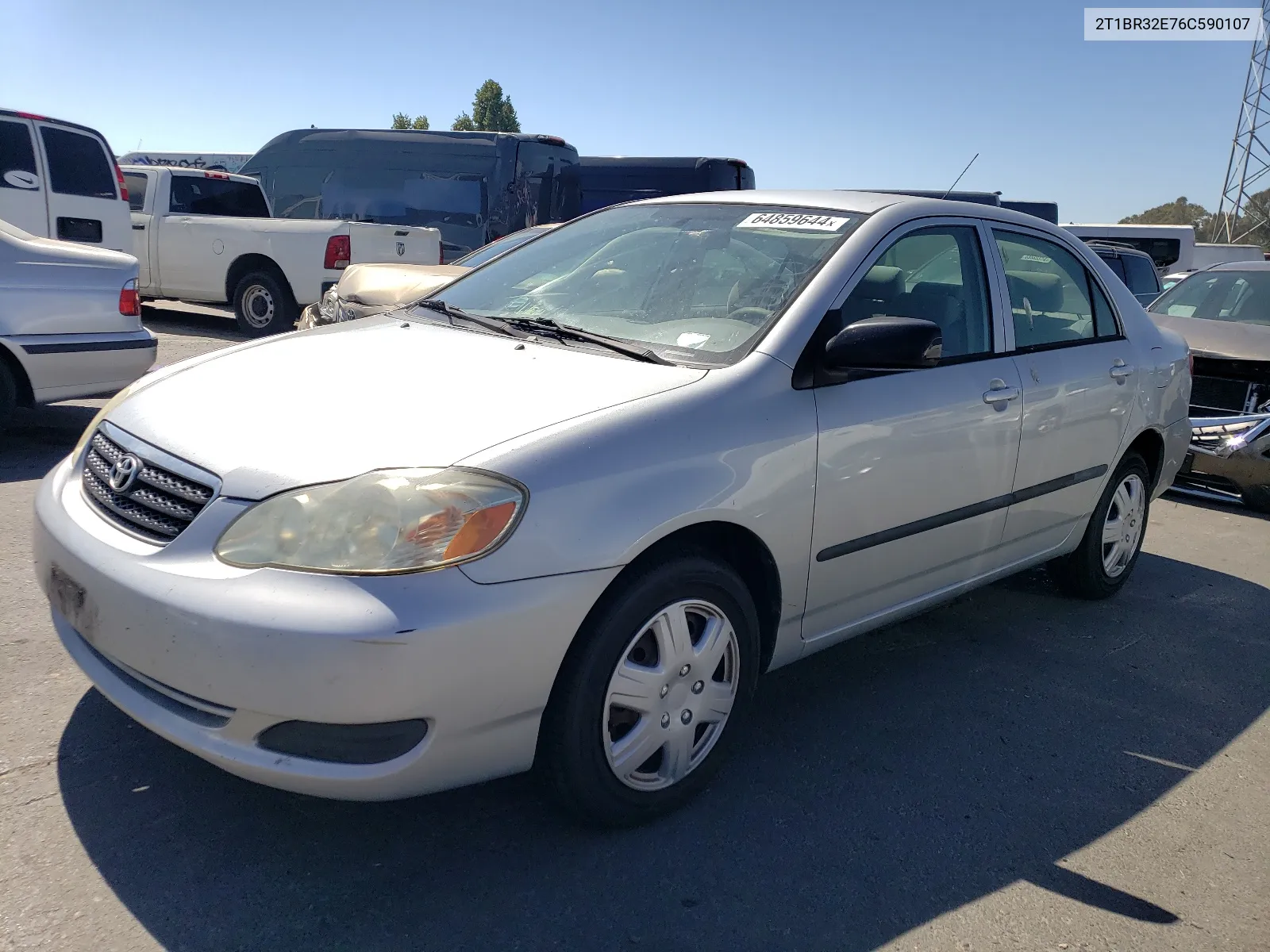 2006 Toyota Corolla Ce VIN: 2T1BR32E76C590107 Lot: 64859644