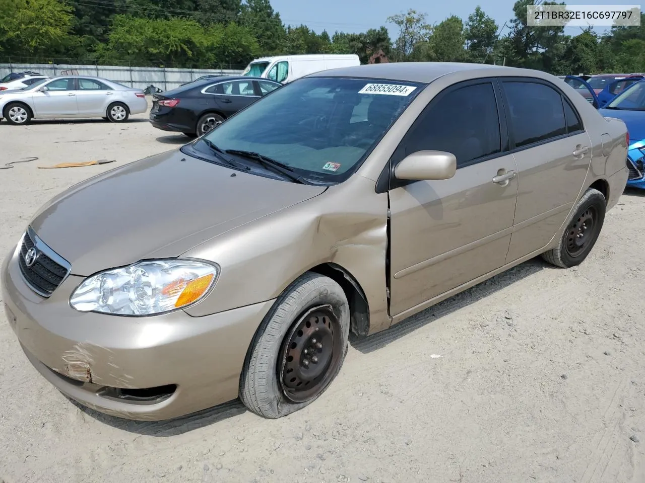 2006 Toyota Corolla Ce VIN: 2T1BR32E16C697797 Lot: 68855094