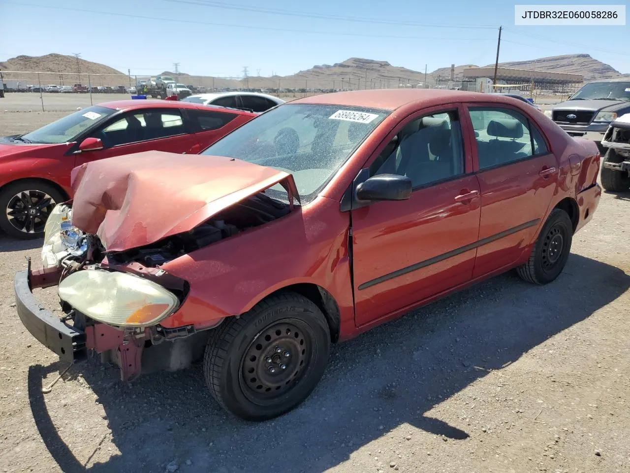 2006 Toyota Corolla Ce VIN: JTDBR32E060058286 Lot: 68905264