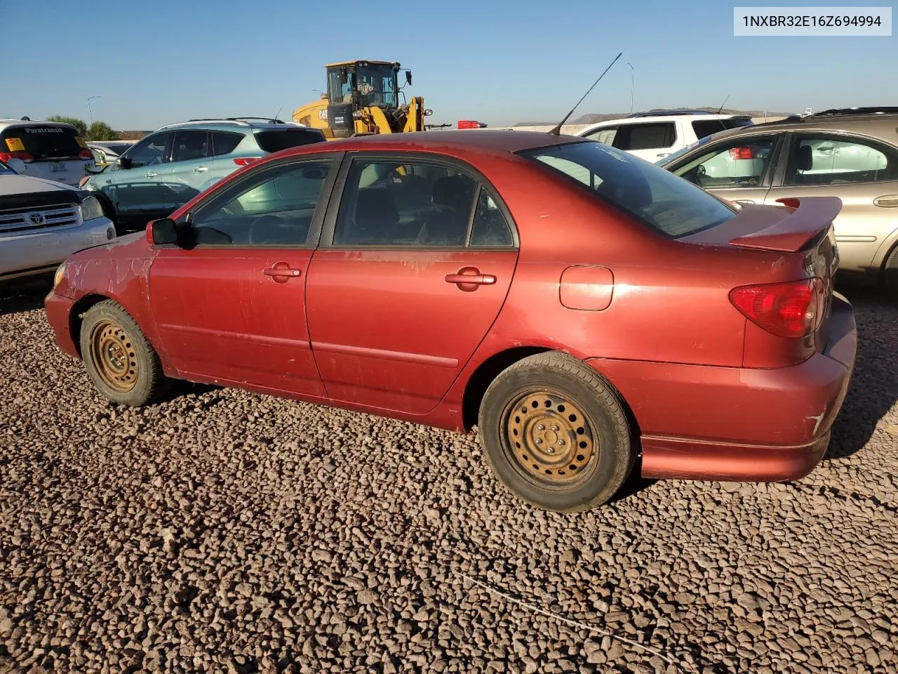 1NXBR32E16Z694994 2006 Toyota Corolla Ce