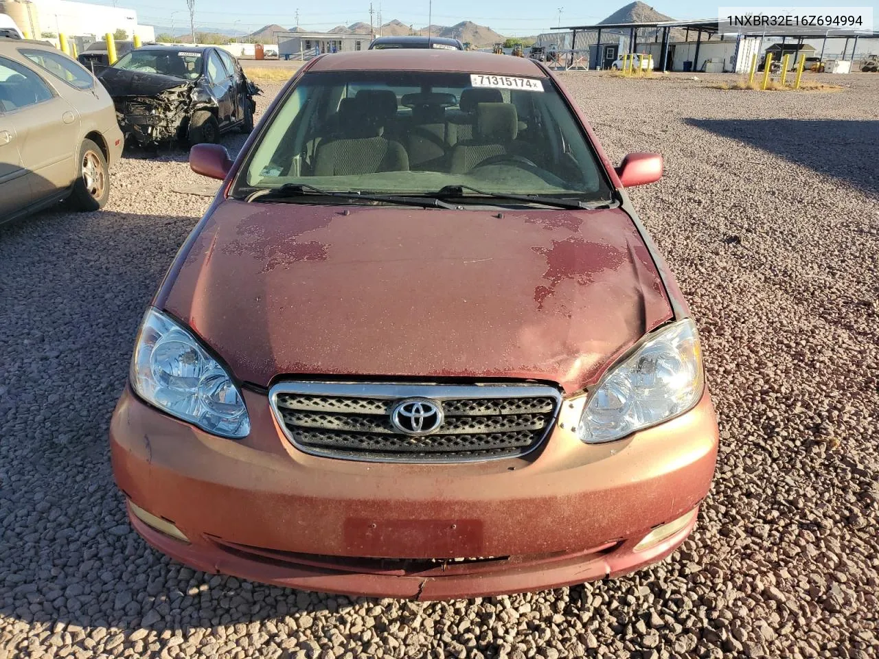 2006 Toyota Corolla Ce VIN: 1NXBR32E16Z694994 Lot: 71315174