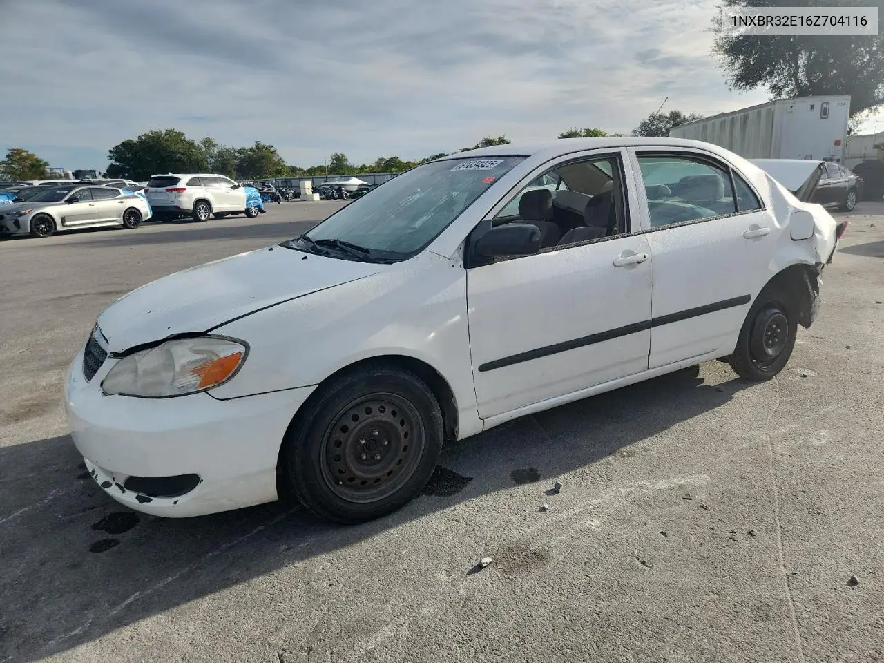 1NXBR32E16Z704116 2006 Toyota Corolla Ce