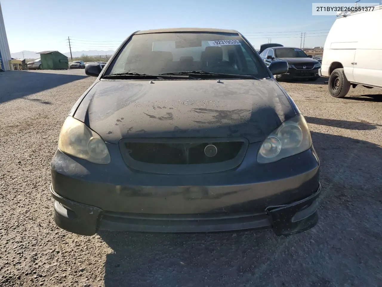 2T1BY32E26C551377 2006 Toyota Corolla Xrs