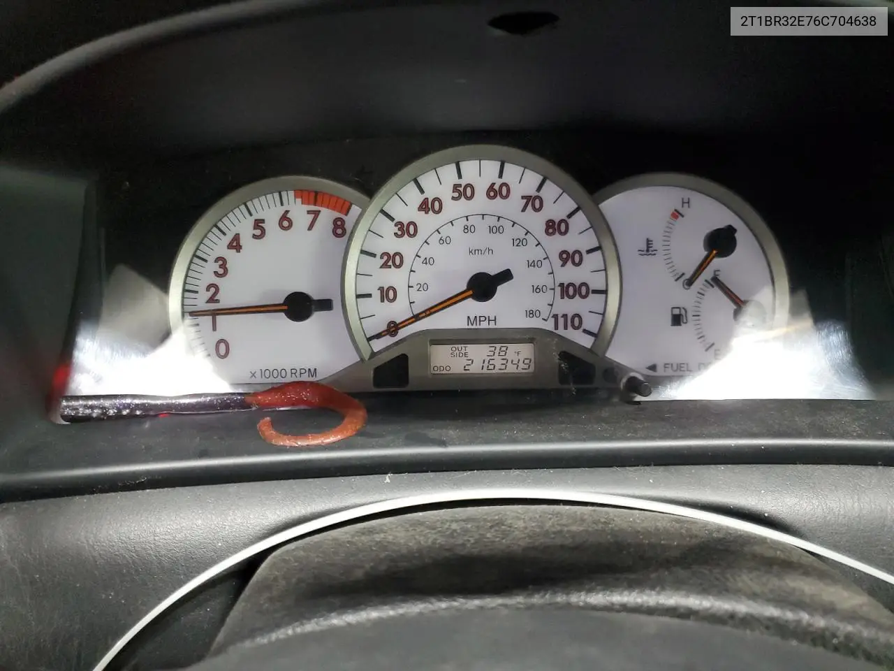 2T1BR32E76C704638 2006 Toyota Corolla Ce