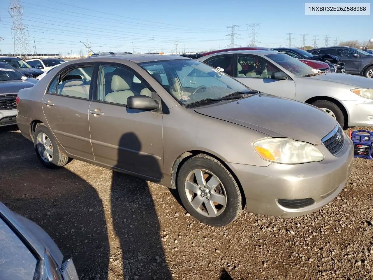 1NXBR32E26Z588988 2006 Toyota Corolla Ce