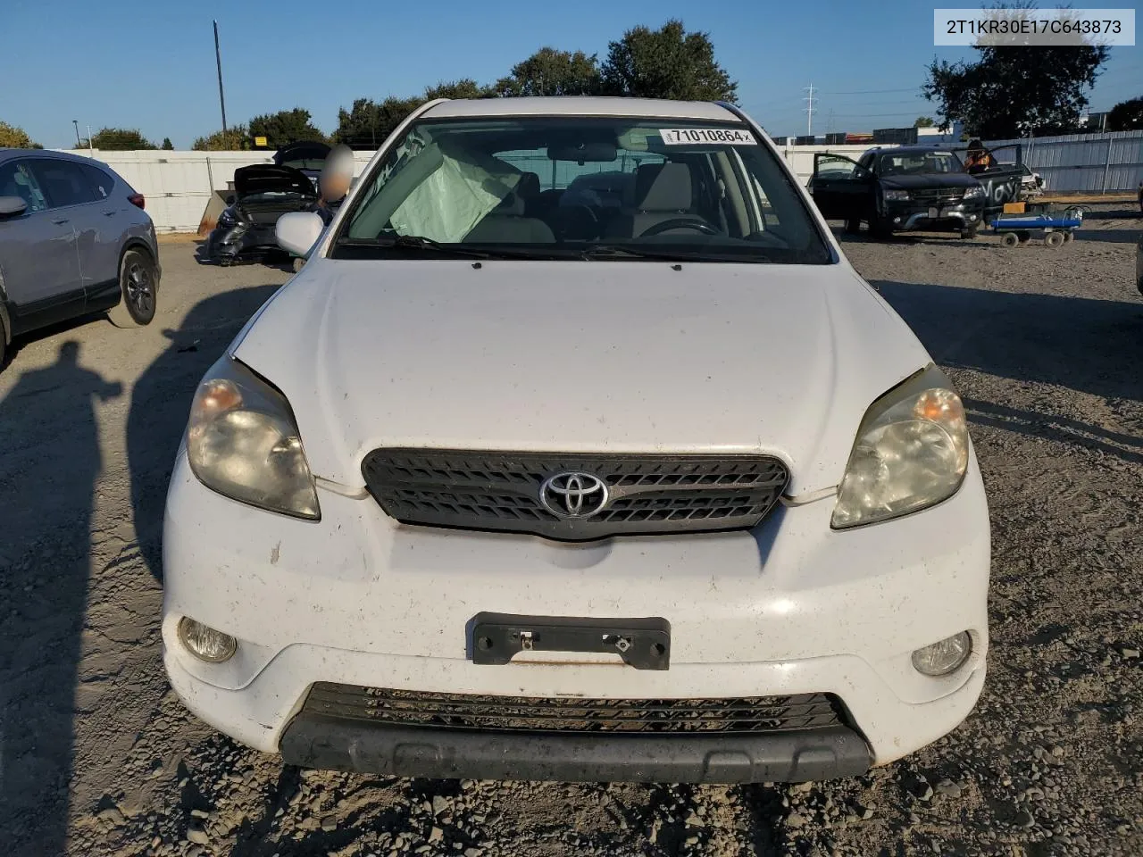 2007 Toyota Corolla Matrix Xr VIN: 2T1KR30E17C643873 Lot: 71010864