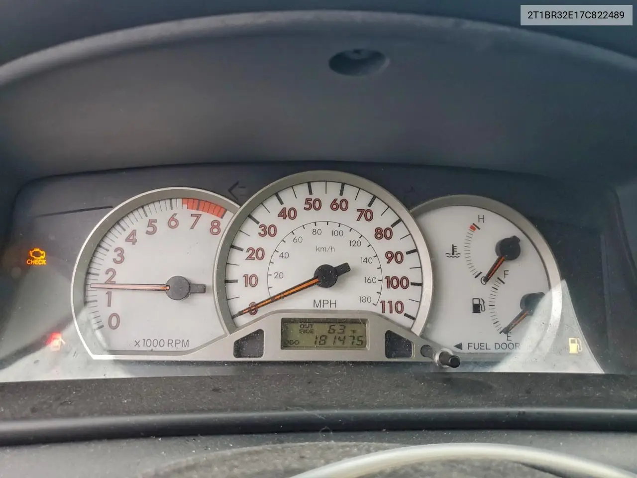 2T1BR32E17C822489 2007 Toyota Corolla Ce