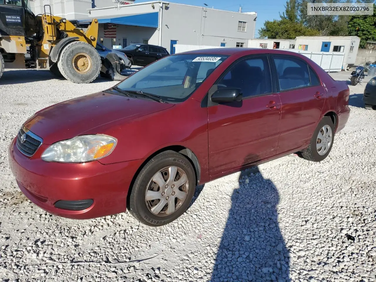 1NXBR32EX8Z020796 2008 Toyota Corolla Ce
