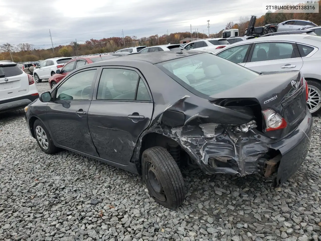 2T1BU40E99C138316 2009 Toyota Corolla Base