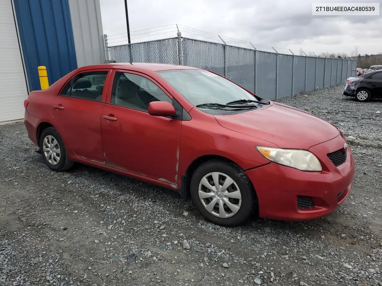 2T1BU4EE0AC480539 2010 Toyota Corolla Base