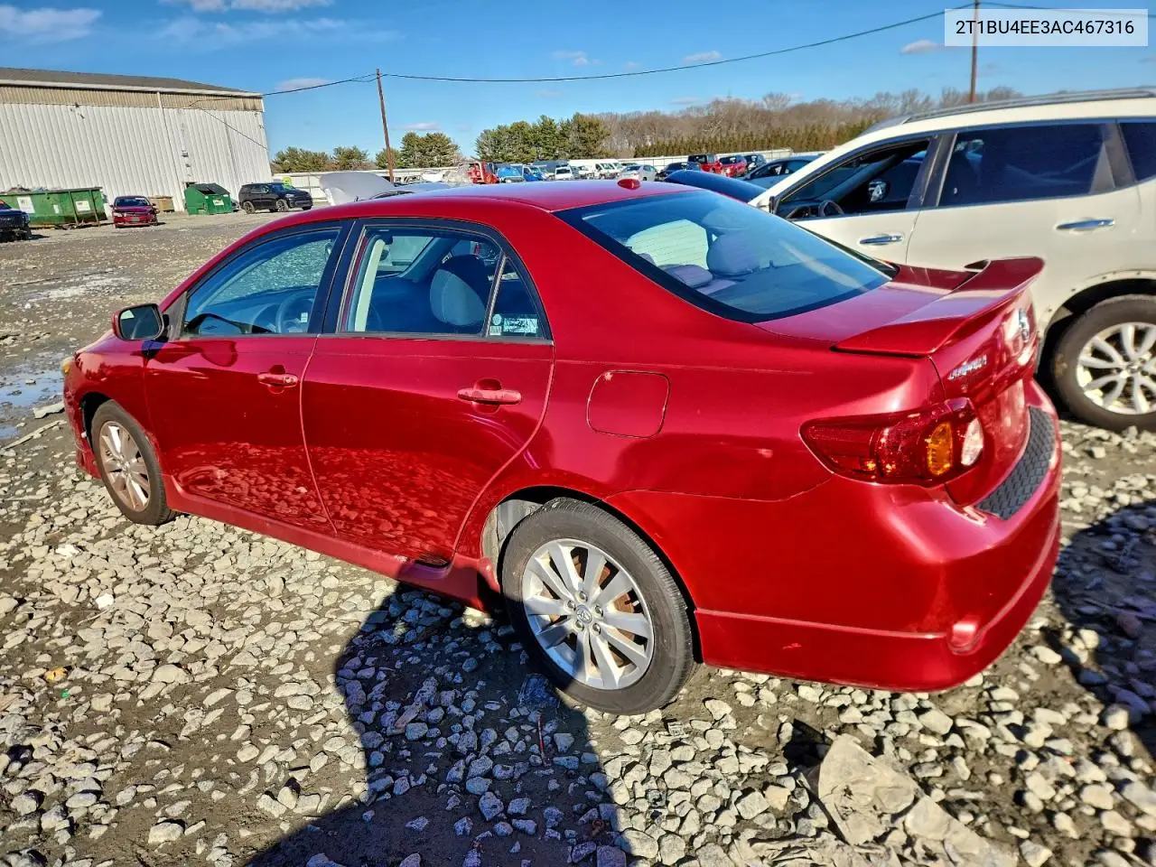 2T1BU4EE3AC467316 2010 Toyota Corolla Base