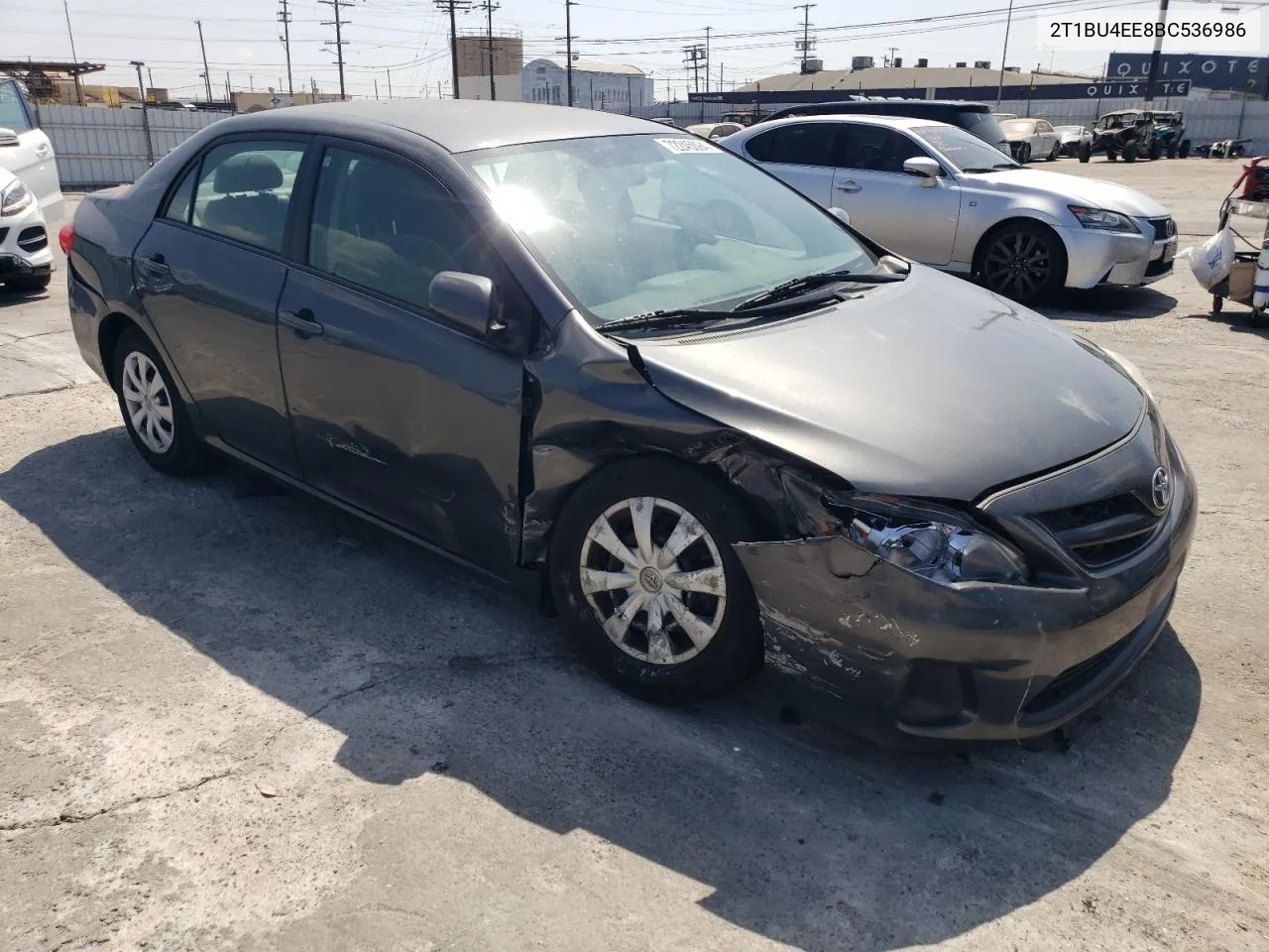 2T1BU4EE8BC536986 2011 Toyota Corolla Base