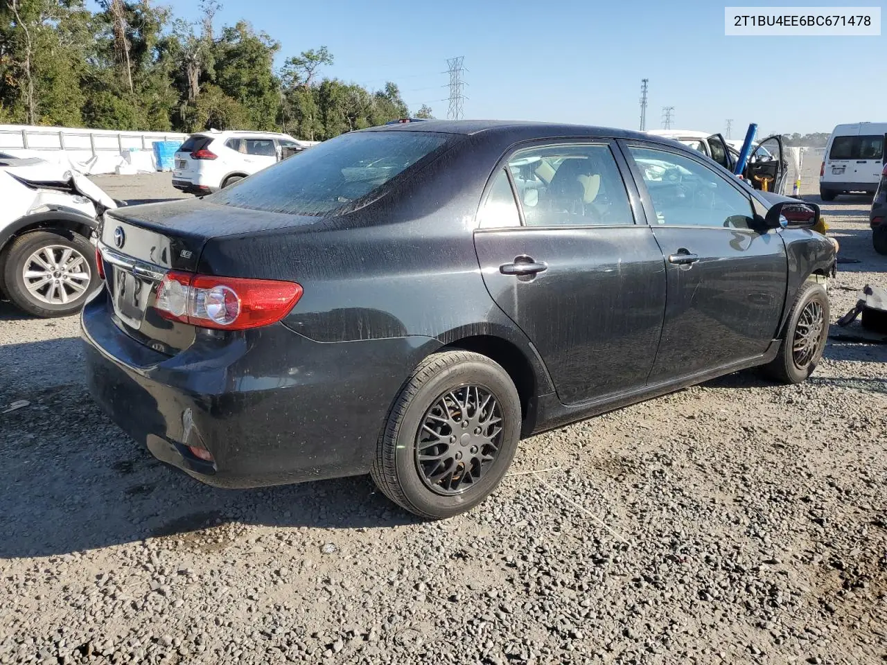 2T1BU4EE6BC671478 2011 Toyota Corolla Base