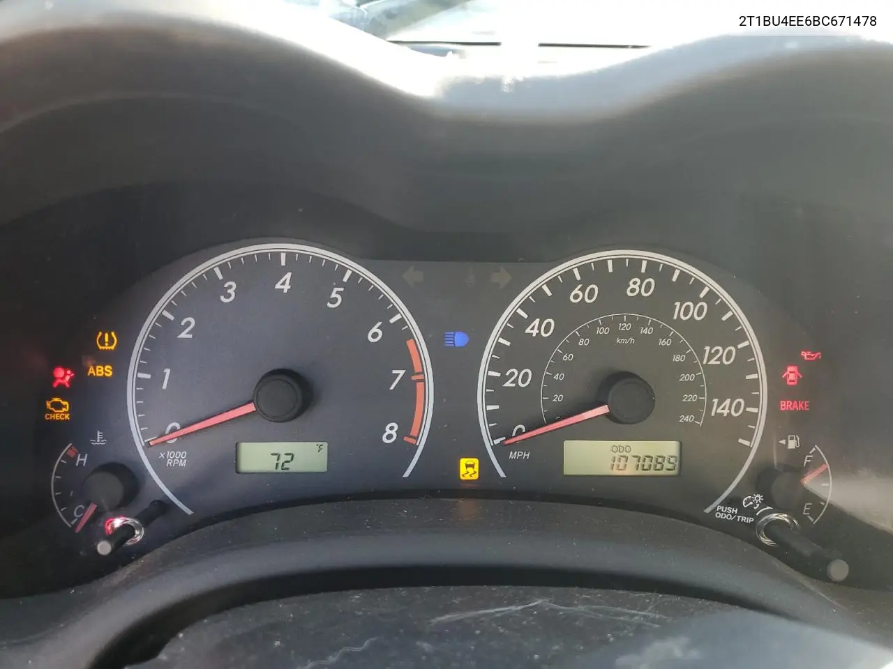 2T1BU4EE6BC671478 2011 Toyota Corolla Base