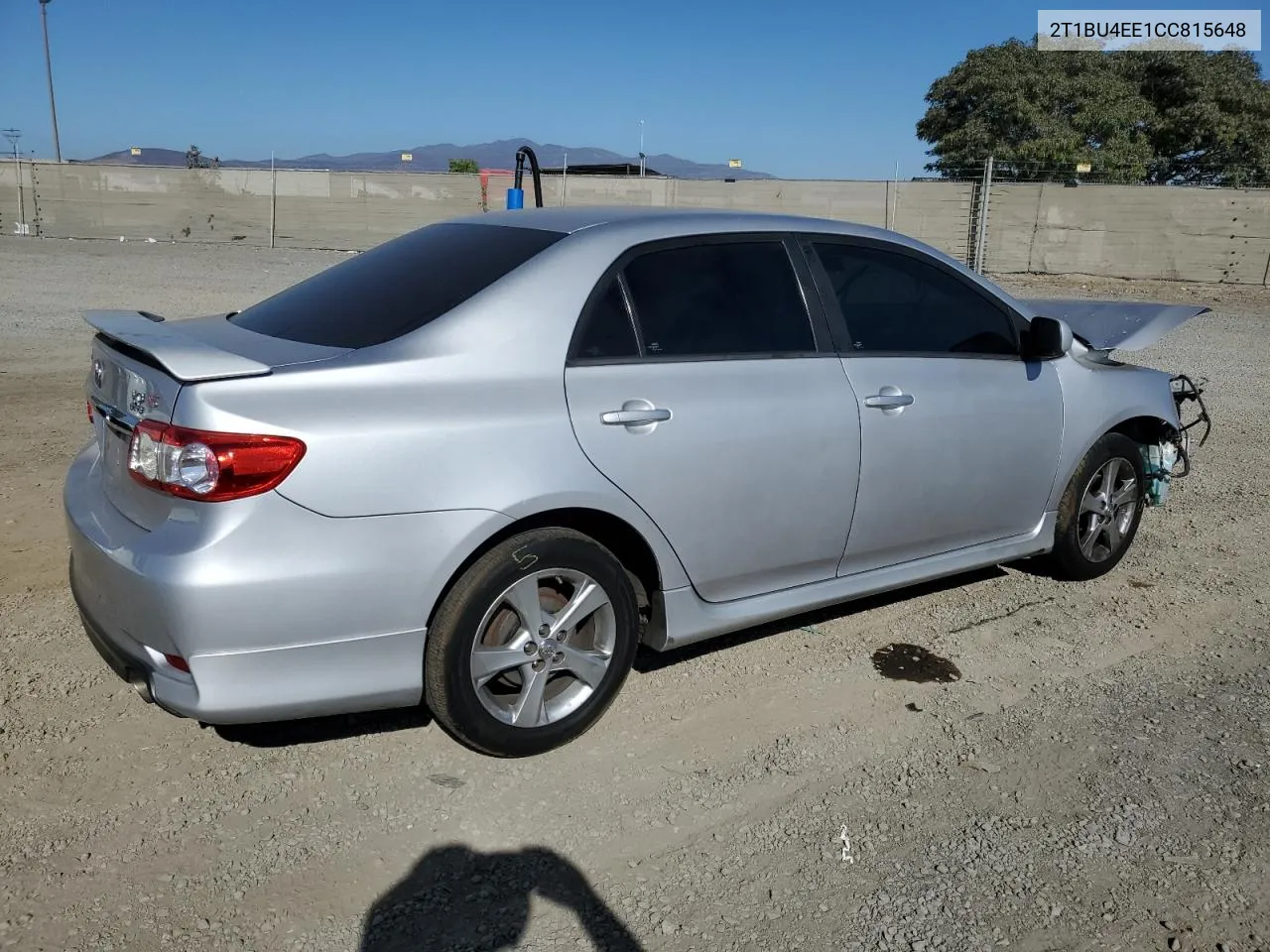 2T1BU4EE1CC815648 2012 Toyota Corolla Base