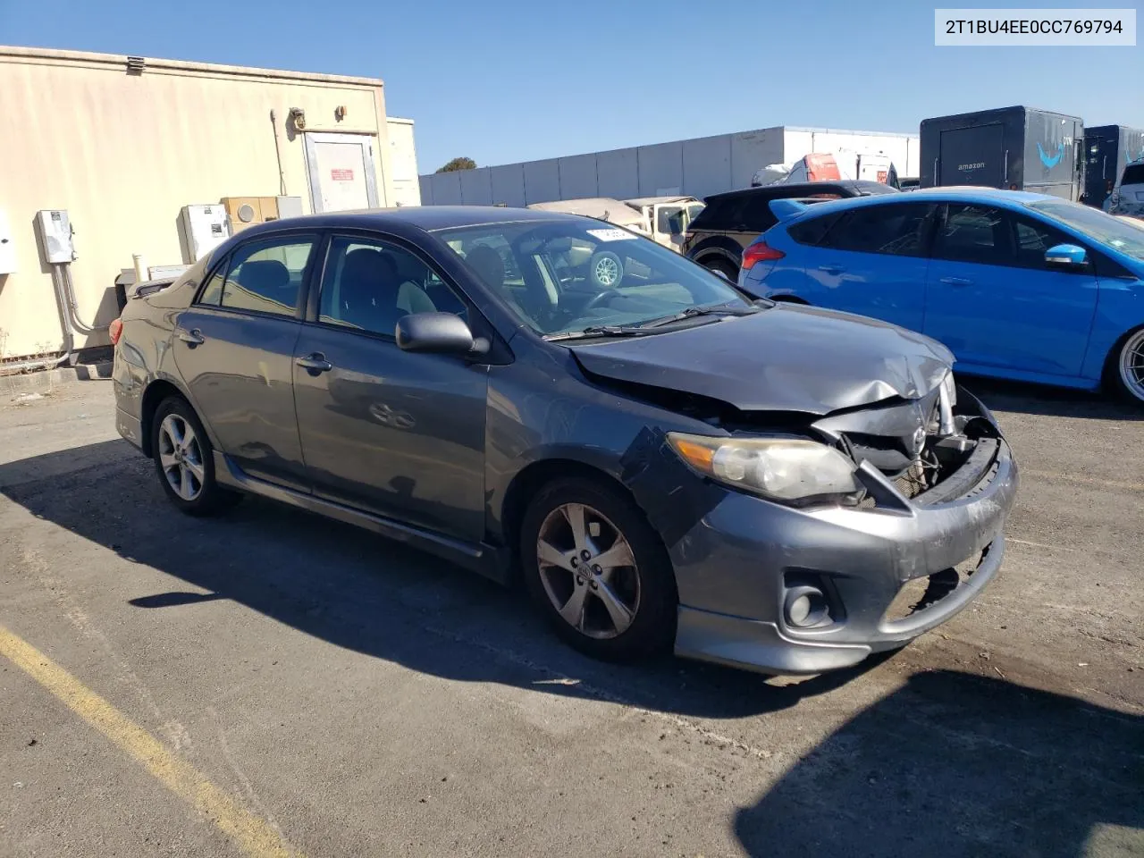 2012 Toyota Corolla Base VIN: 2T1BU4EE0CC769794 Lot: 71460664